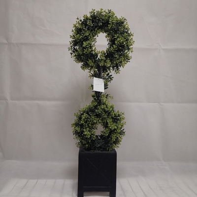 Усиленные пластиковые искусственные зеленые деревья, шарики Boxwood Faux 1m на открытом воздухе