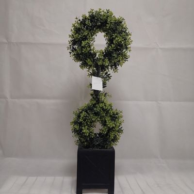 Усиленные пластиковые искусственные зеленые деревья, шарики Boxwood Faux 1m на открытом воздухе